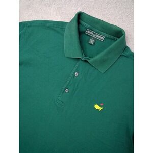 Masters Collection Green Golf Polo Shirt Mens Sz Large Masters Logo Pima Cotton